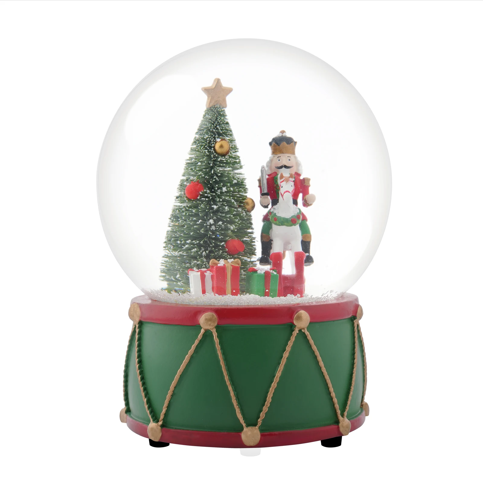 Snow Globe Musical - ลูกแก้วคริสตัลหิมะคริสต์มาส มีเสียงเพลง ของตกแต่งวันหยุดคริสต์มาส สไตล์ 3