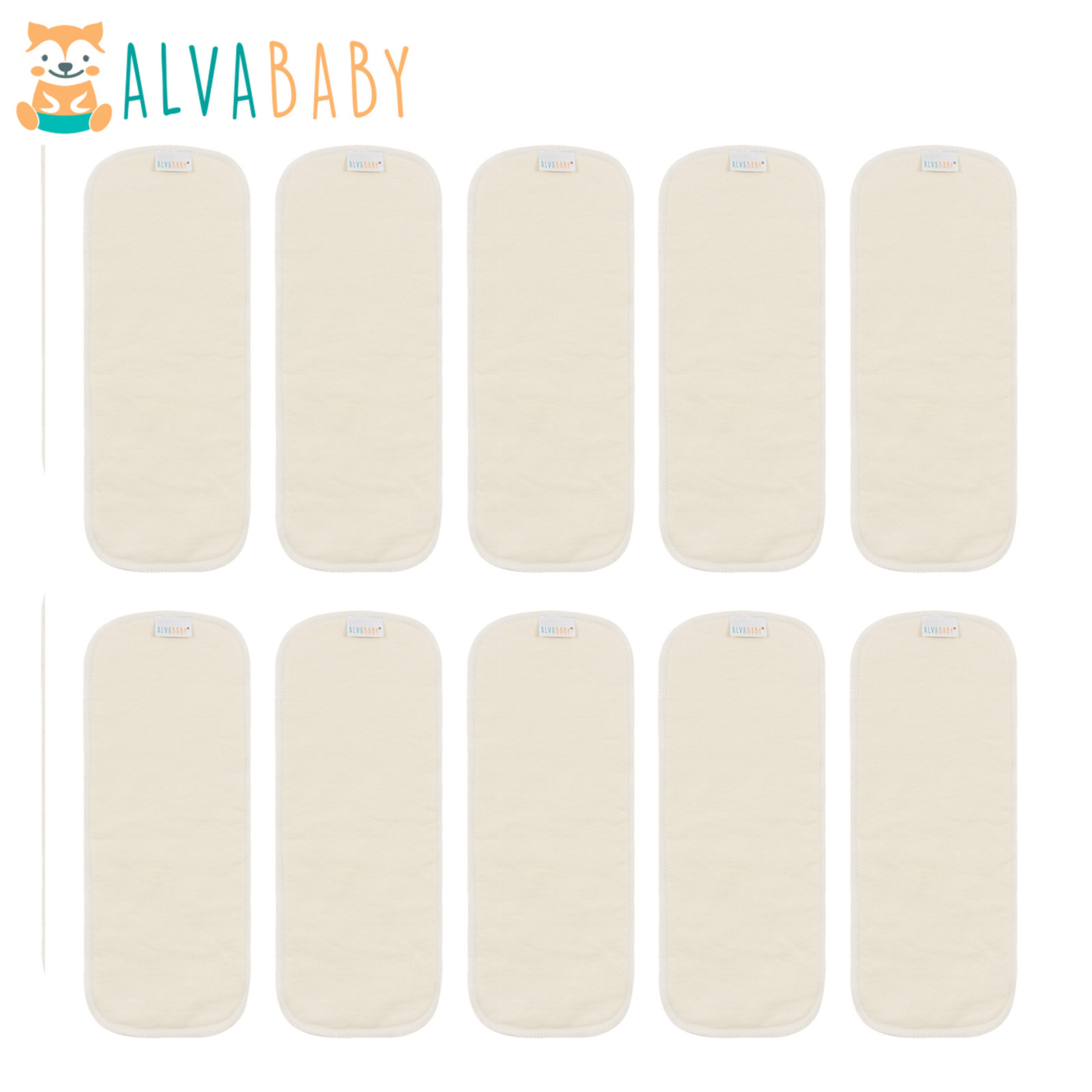 Pampers Diaper Premium Care - (10 ชิ้น/ล็อต) ALVABABY Hemp ใส่ผ้าอ้อมผ้าล้างทําความสะอาดได้ 4