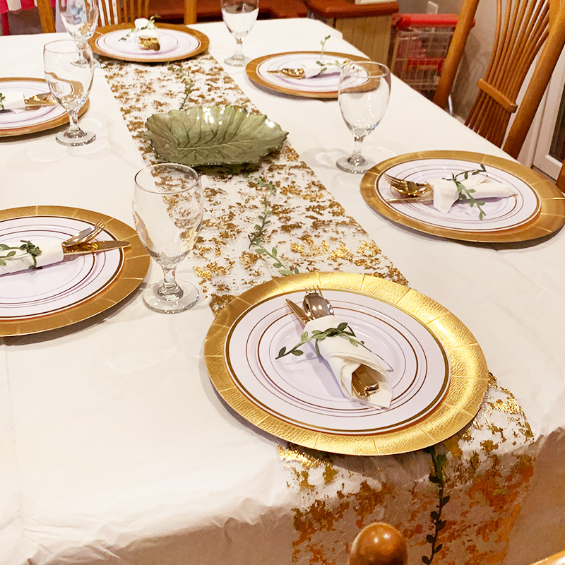 ผ้าปูโต๊ะลายตาข่ายเมทัลลิกประด - Christmas Table Runner บทวิจารณ์และราคา