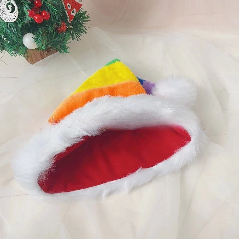 หมวกคริสต์มาสลายทางเรียบง่าย ข - Santa Hat Plush บทวิจารณ์และราคา