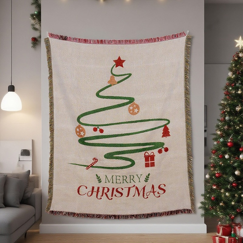 ผ้าแขวนผนังลายคริสต์มาสใหม่ปี  - Christmas Throw Blanket บทวิจารณ์และราคา