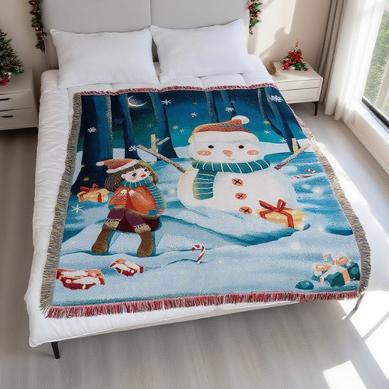 ผ้าแขวนผนังลายคริสต์มาสใหม่ปี  - Christmas Throw Blanket บทวิจารณ์และราคา