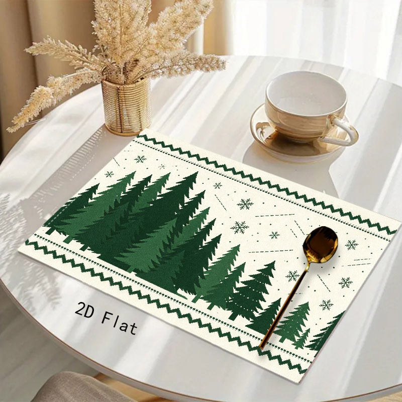 แผ่นรองจานผ้าลินินลายต้นคริสต์ - Christmas Table Runner บทวิจารณ์และราคา