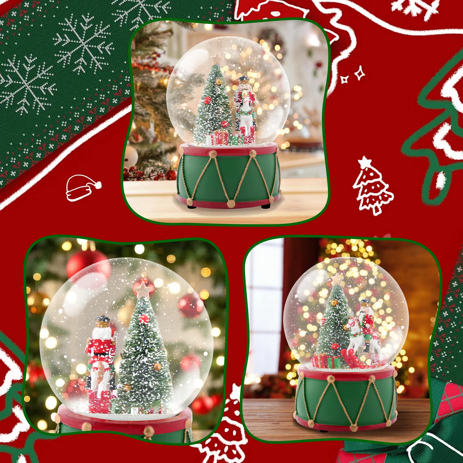 ลูกแก้วคริสตัลหิมะคริสต์มาส มี - Snow Globe Musical บทวิจารณ์และราคา