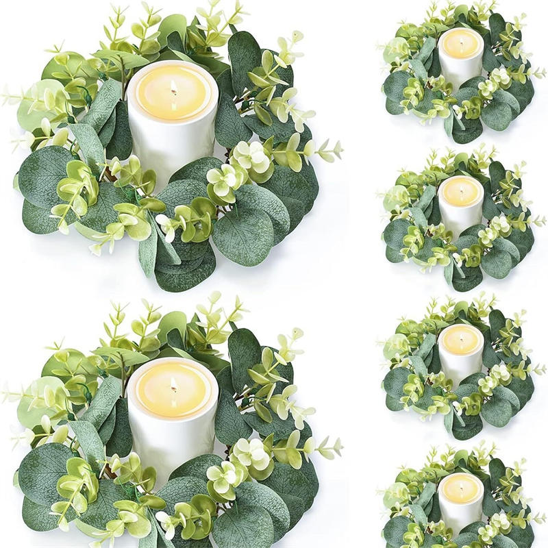 พวงหรีดยูคาลิปตัส ที่ใส่เทียนค - Christmas Wreath Fake บทวิจารณ์และราคา