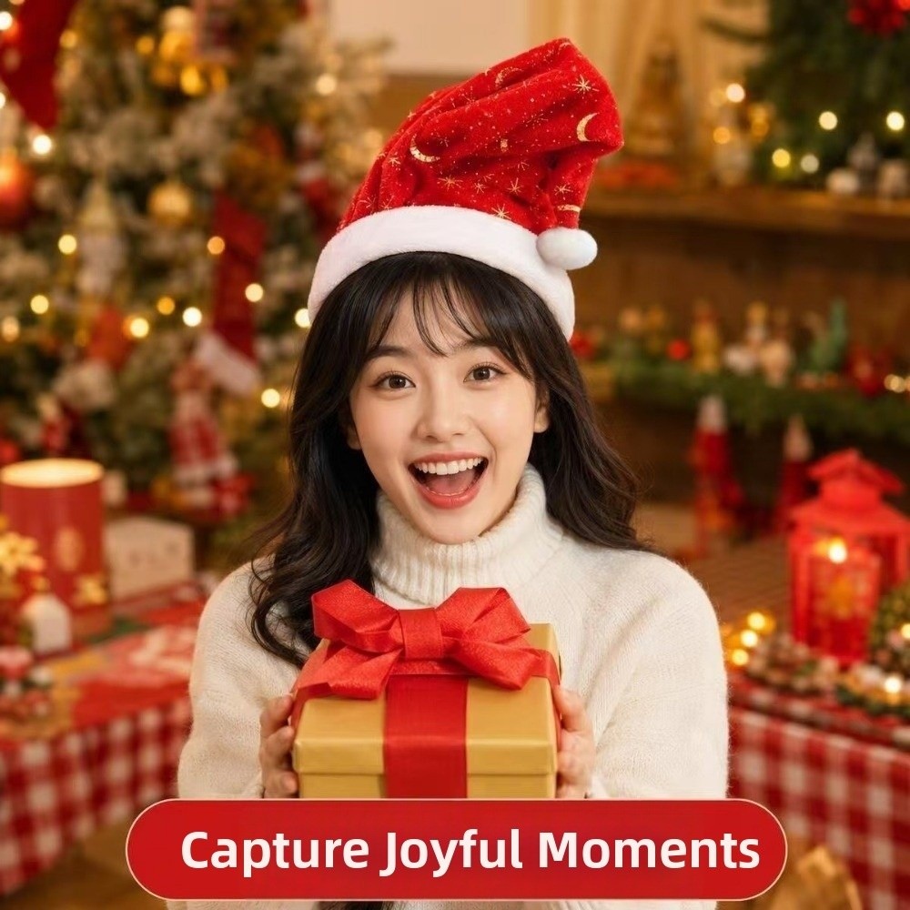 หมวกซานต้าคริสต์มาสไฟฟ้าแกว่งไ - Santa Hat Plush บทวิจารณ์และราคา