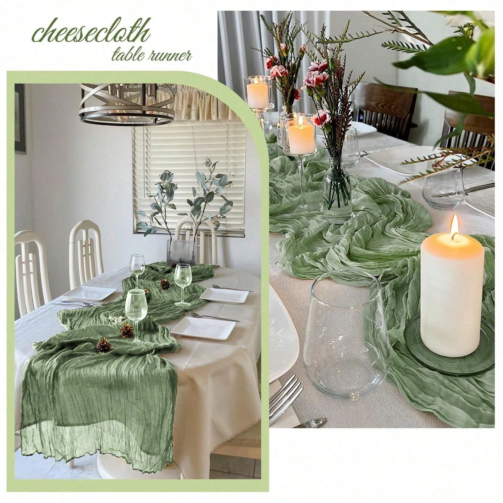 ผ้าปูโต๊ะชีสคลอธ 6 ชิ้น สำหรับ - Christmas Table Runner บทวิจารณ์และราคา
